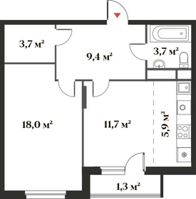 Квартира 52,4 м², 2-комнатная - изображение 1