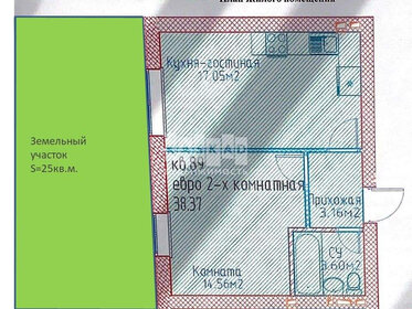 Квартира 38 м², 1-комнатная - изображение 2