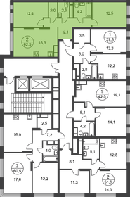 Квартира 62,3 м², 2-комнатная - изображение 2