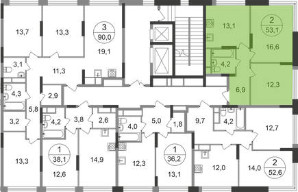 Квартира 53,1 м², 2-комнатная - изображение 2