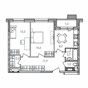 Квартира 54,1 м², 2-комнатная - изображение 1