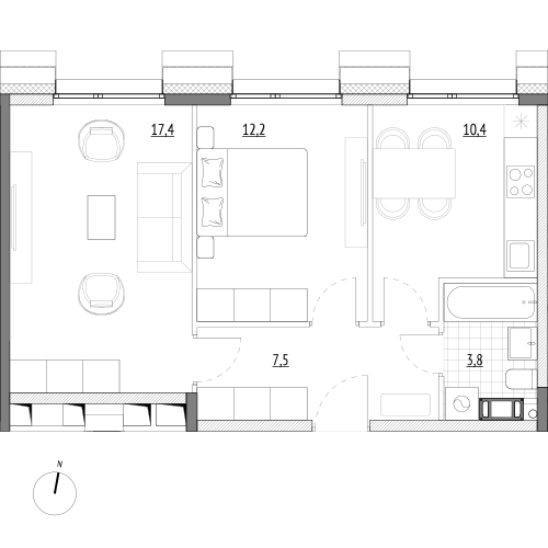 64,8 м², 3-комнатные апартаменты 13 970 880 ₽ - изображение 18