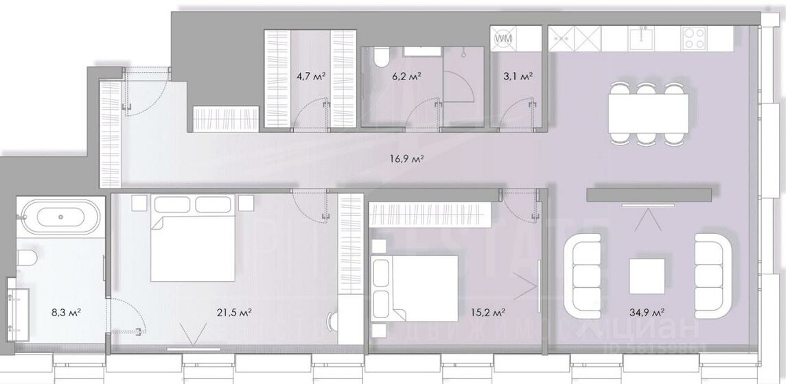 81 м², апартаменты-студия 103 000 000 ₽ - изображение 73