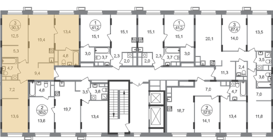 Квартира 90,3 м², 3-комнатная - изображение 2