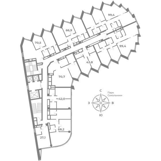 70,7 м², 2-комнатные апартаменты 22 500 000 ₽ - изображение 4