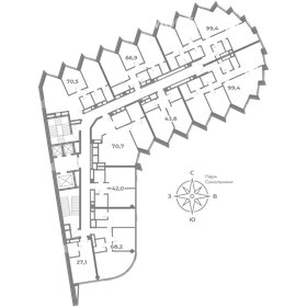 Квартира 66,9 м², 2-комнатные - изображение 2