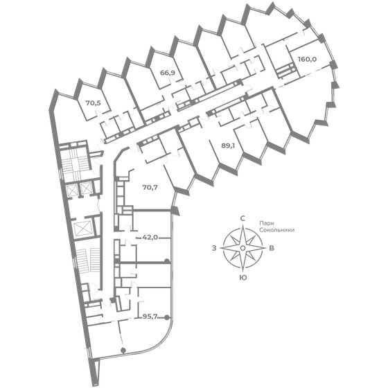 70,7 м², 2-комнатные апартаменты 22 500 000 ₽ - изображение 13