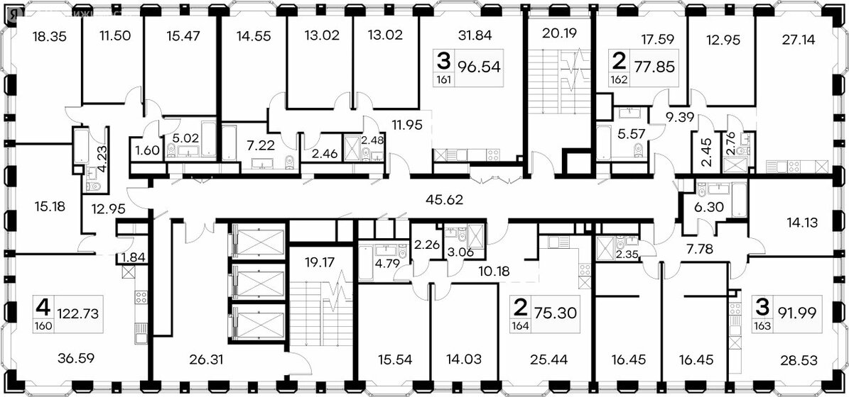 77,9 м², 2-комнатные апартаменты 55 200 000 ₽ - изображение 23