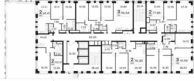 Квартира 96,5 м², 3-комнатные - изображение 1