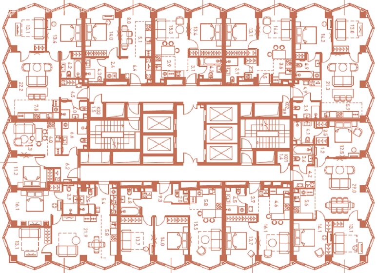 68,3 м², 2-комнатная квартира 38 085 332 ₽ - изображение 20