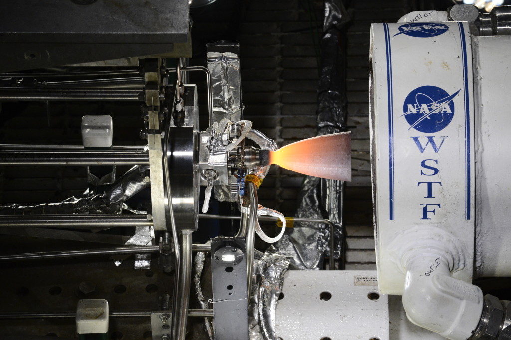 One of three Reaction Control System engines for Boeing’s CST-100 Starliner recently completed hot-fire testing at NASA’s White Sands Test Facility in New Mexico.