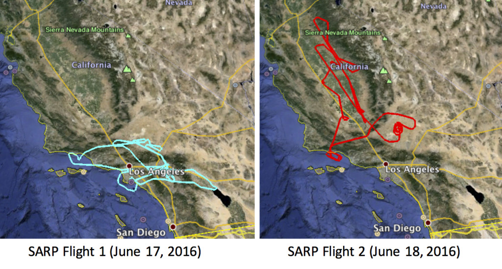 Flight tracks