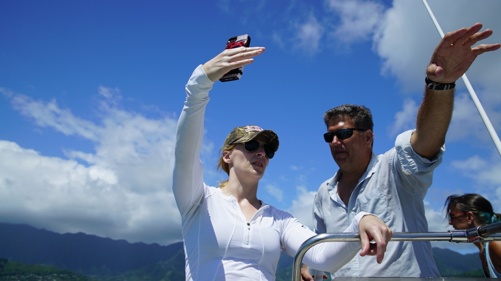 Scientists on a boat