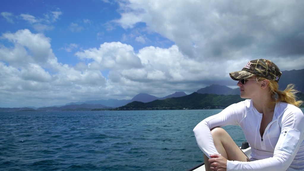 Scientist on a boat