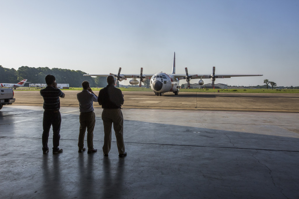 C130 Hercules from Wallops Flight Facility is being used with Atmosphereic Carbon and Transport-America which is a muiliti-year airborne campaign that will measure concentrations of two powerful greehouse gases-- carbon dioxide and methane in relation to weather systems in the eastern United States.