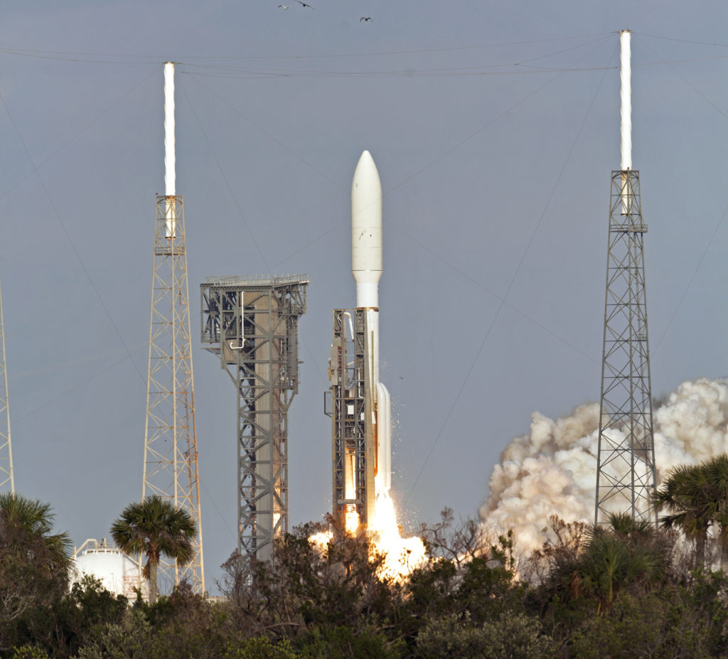 NOAA's GOES-S satellite launches on a United Launch Alliance Atlas V rocket from Space Launch Complex 41 at Cape Canaveral Air Force Station in Florida.