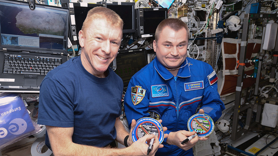 Crew Members Tim Kopra and Alexey Ovchinin