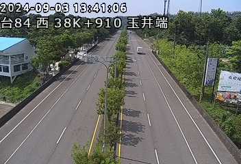 38K+910 玉井端到二溪交流道 氣溫18.8度