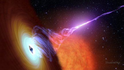 Artist concept of black hole jet