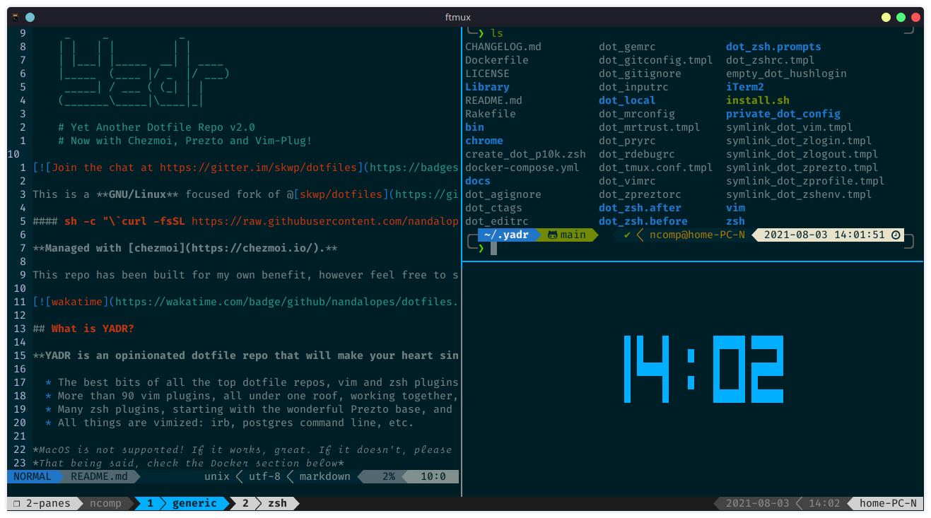 screenshot tmux