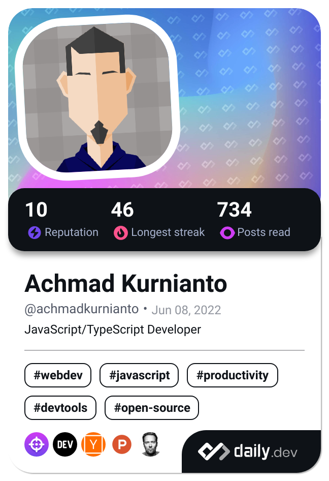 Achmad Kurnianto's Dev Card