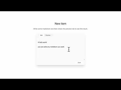 Building a markdown input with a preview tab