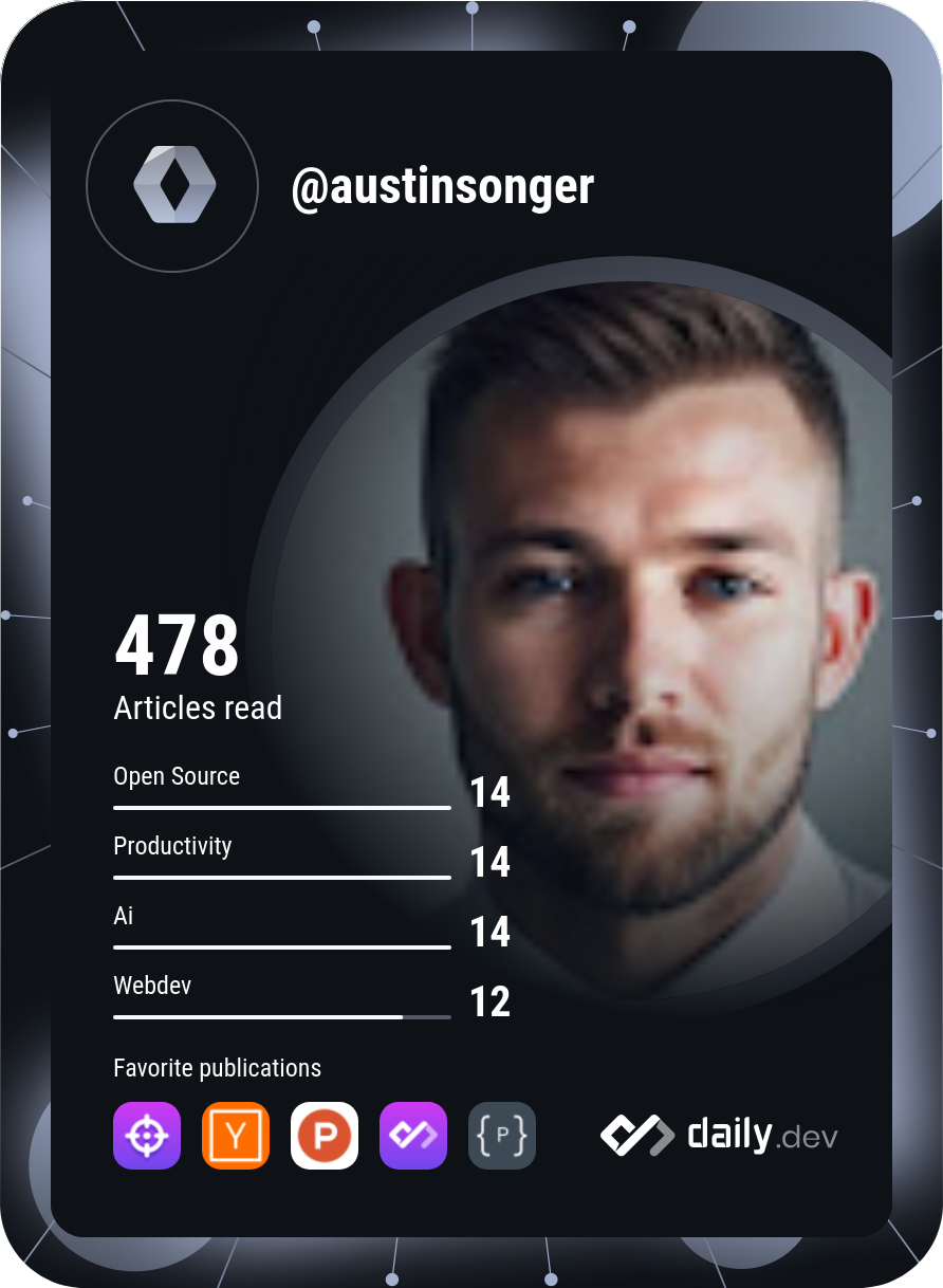 Austin Songer's Dev Card