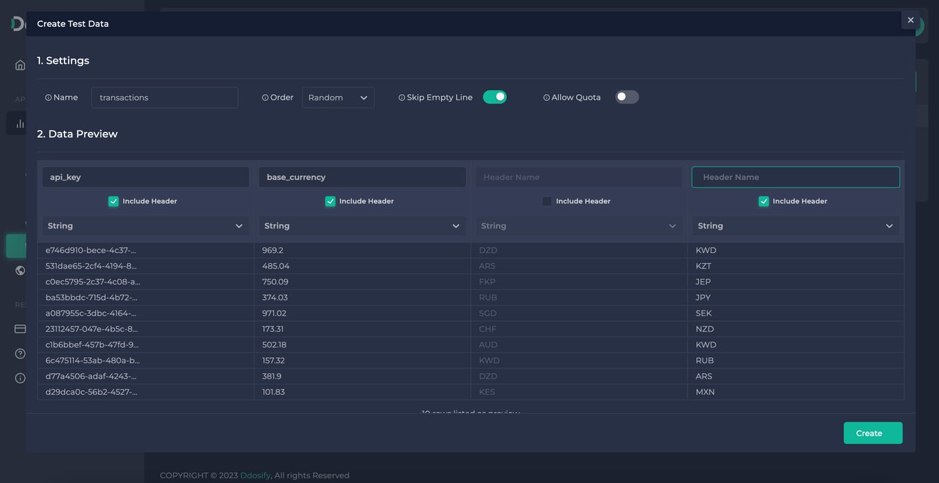 Ddosify - Test Data Feature