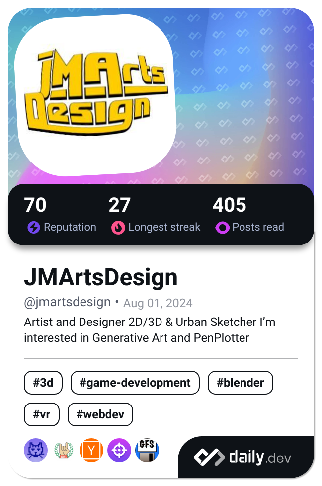 JMArtsDesign's Dev Card