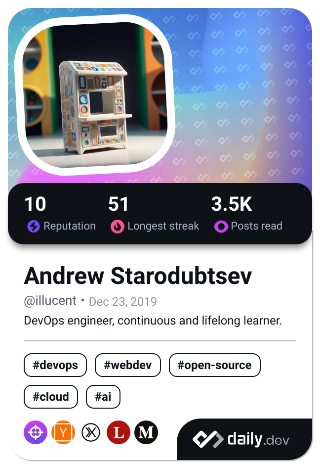 Andrew Starodubtsev's Dev Card