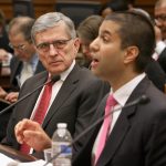 Then-FCC Chairman Tom Wheeler and then-FCC Commissioner Ajit Pai at a congressional hearing in 2015.