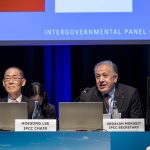 IPCC chair Hoesung Lee and IPCC secretary Abdalah Moksitt