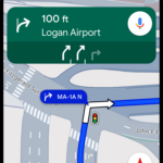 A screenshot of Google Maps showing a new enhanced navigation view.