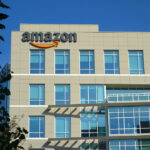 An Amazon corporate office building in Sunnyvale, California.