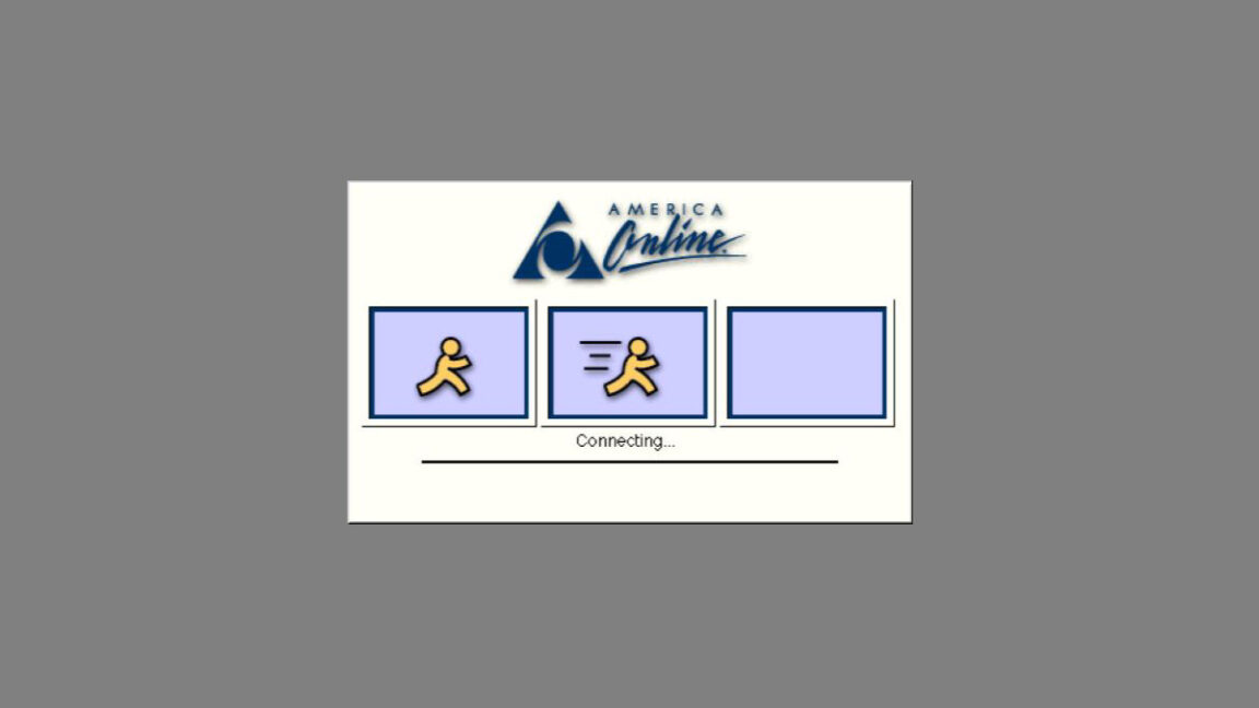 A classic AOL login screen.