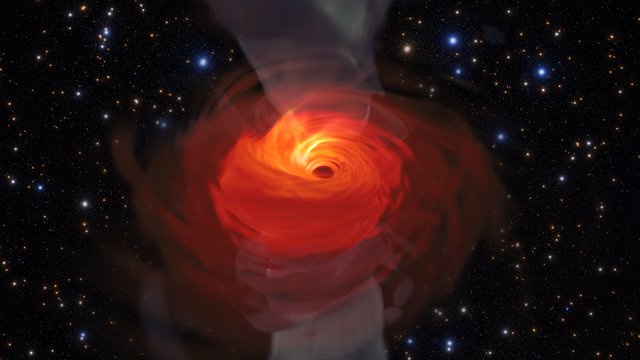 Simulation of a Supermassive Black Hole