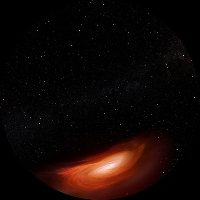 Artists Impression of Accreting Black Hole