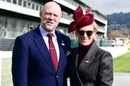 zara mike tindall cheltenham races pictures