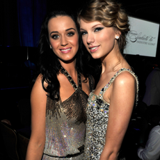 Katy Perry and Taylor Swift at the 52nd Annual GRAMMY Awards - Salute To Icons Honoring Doug Morris held at The Beverly Hilton Hotel on January 30, 2010 in Beverly Hills, California.