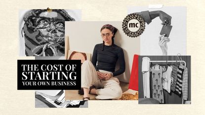 A Future-owned graphic for Marie Claire&#039;s The Cost of Starting Your Own Business of Ella Emhoff and knitwear from Soft Hand Knit Club