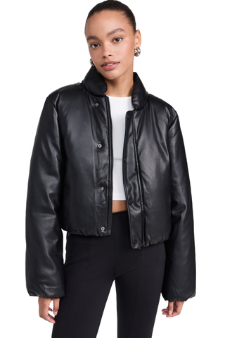 Joe's Jeans The Kiki Vegan Leather Bomber Jacket