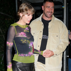 Taylor Swift and Travis Kelce have dinner at Waverly Inn on October 15, 2023 in New York City.