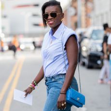 Nikki Ogunnaike at Fashion Week 