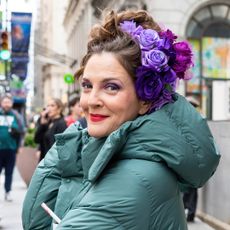 Actress Drew Barrymore is seen going to WWE WrestleMania 40 on April 06, 2024 in Philadelphia, Pennsylvania. 