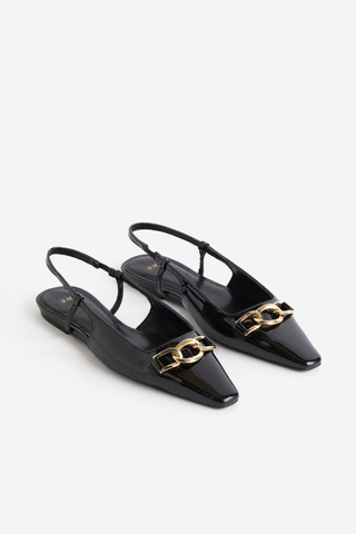 H&M Appliquéd Slingbacks