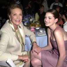 Julie Andrews and Anne Hathaway attend the Princess Diaries after party