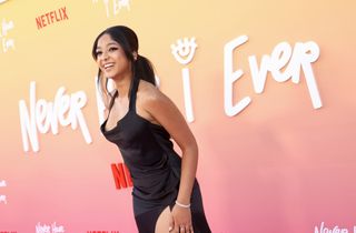 maitreyi ramakrishnan at the never have i ever season 3 premiere