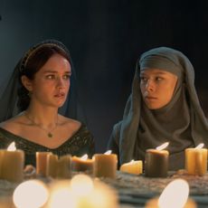 Olivia Cooke as Alicent Hightower and Emma D'Arcy as Rhaenyra Targaryen in 'House of the Dragon' season 2