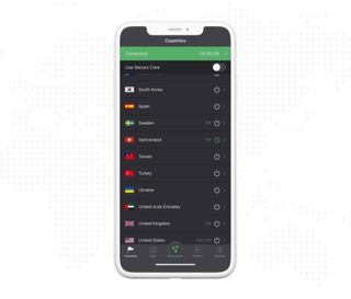 ProtonVPN interface on iOS