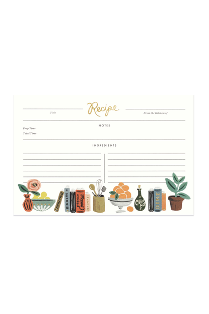 Rifle Paper Co. Kitchen Shelf Recipe Cards